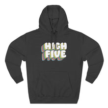 Load image into Gallery viewer, High 5 Vibes Hoodie – Retro 3D Text Fleece Pullover