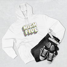 Load image into Gallery viewer, High 5 Vibes Hoodie – Retro 3D Text Fleece Pullover