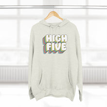 Load image into Gallery viewer, High 5 Vibes Hoodie – Retro 3D Text Fleece Pullover