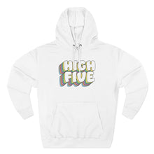 Load image into Gallery viewer, High 5 Vibes Hoodie – Retro 3D Text Fleece Pullover
