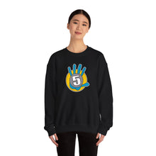 Load image into Gallery viewer, High Five Crewneck Sweatshirt — Colorful Hand Graphic Pullover