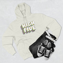Load image into Gallery viewer, High 5 Vibes Hoodie – Retro 3D Text Fleece Pullover