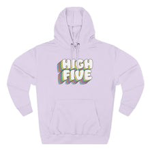 Load image into Gallery viewer, High 5 Vibes Hoodie – Retro 3D Text Fleece Pullover