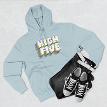 Load image into Gallery viewer, High 5 Vibes Hoodie – Retro 3D Text Fleece Pullover