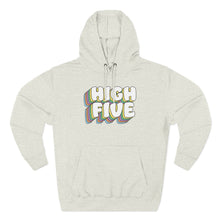 Load image into Gallery viewer, High 5 Vibes Hoodie – Retro 3D Text Fleece Pullover