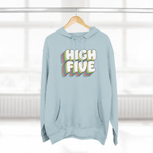 Load image into Gallery viewer, High 5 Vibes Hoodie – Retro 3D Text Fleece Pullover
