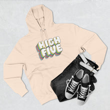 Load image into Gallery viewer, High 5 Vibes Hoodie – Retro 3D Text Fleece Pullover