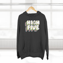 Load image into Gallery viewer, High 5 Vibes Hoodie – Retro 3D Text Fleece Pullover
