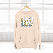 Load image into Gallery viewer, High 5 Vibes Hoodie – Retro 3D Text Fleece Pullover
