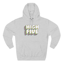 Load image into Gallery viewer, High 5 Vibes Hoodie – Retro 3D Text Fleece Pullover
