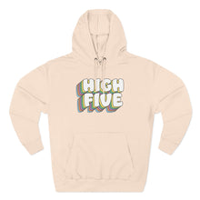 Load image into Gallery viewer, High 5 Vibes Hoodie – Retro 3D Text Fleece Pullover