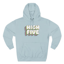 Load image into Gallery viewer, High 5 Vibes Hoodie – Retro 3D Text Fleece Pullover