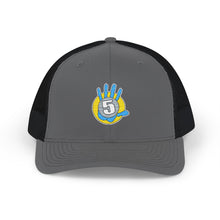 Load image into Gallery viewer, Embroidered High 5 Snapback Trucker Cap
