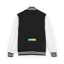Load image into Gallery viewer, High Five Letterman Jacket — Retro Varsity Bomber with Palm Logo
