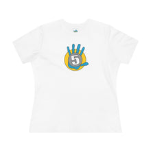 Load image into Gallery viewer, High Five Graphic Tee — Retro Hand Logo Women’s Cotton T‑Shirt
