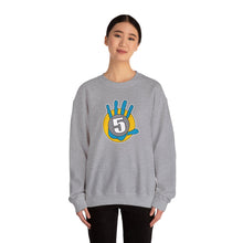 Load image into Gallery viewer, High Five Crewneck Sweatshirt — Colorful Hand Graphic Pullover
