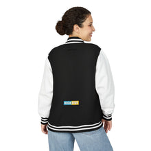 Load image into Gallery viewer, High Five Letterman Jacket — Retro Varsity Bomber with Palm Logo
