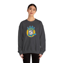 Load image into Gallery viewer, High Five Crewneck Sweatshirt — Colorful Hand Graphic Pullover
