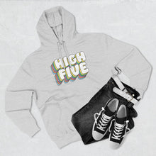 Load image into Gallery viewer, High 5 Vibes Hoodie – Retro 3D Text Fleece Pullover
