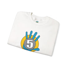 Load image into Gallery viewer, High Five Crewneck Sweatshirt — Colorful Hand Graphic Pullover
