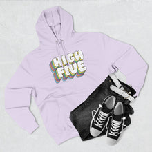 Load image into Gallery viewer, High 5 Vibes Hoodie – Retro 3D Text Fleece Pullover
