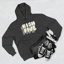 Load image into Gallery viewer, High 5 Vibes Hoodie – Retro 3D Text Fleece Pullover
