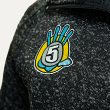 Load image into Gallery viewer, High 5 Black Sweater Knit Zip Up
