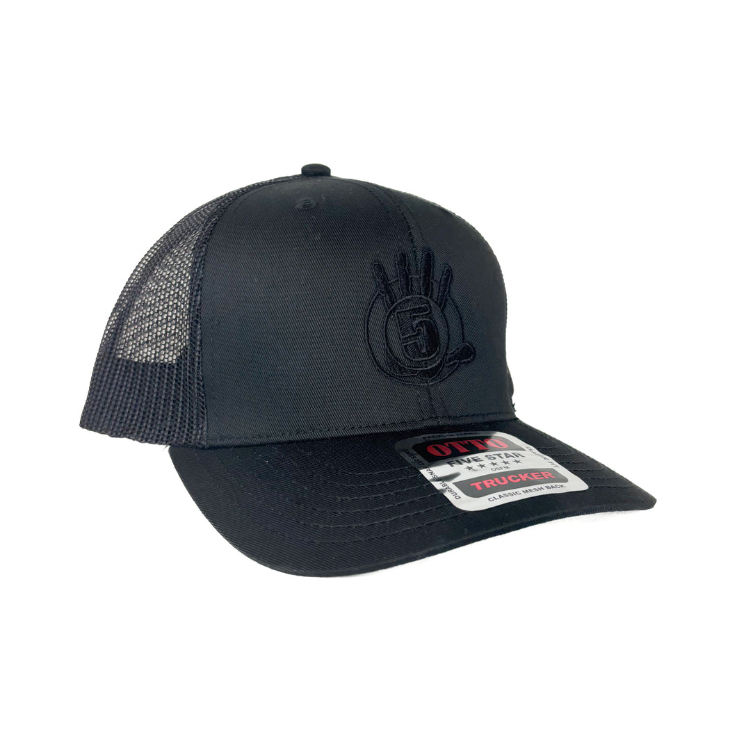 Black with Black Outline Curve Bill