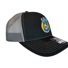 Load image into Gallery viewer, Black Trucker Hat with Gray Mesh and OG Logo
