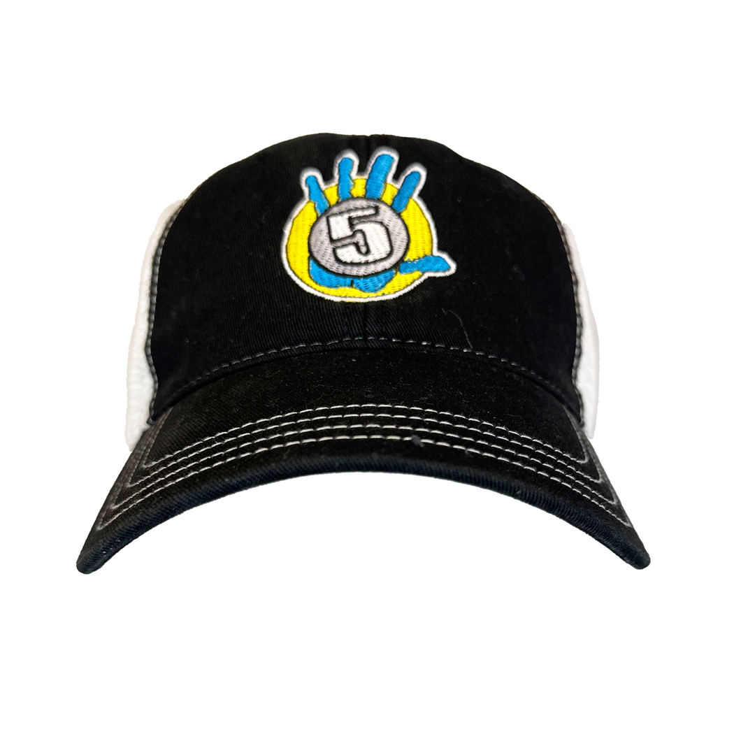 Black Curved Brim Trucker with OG Logo