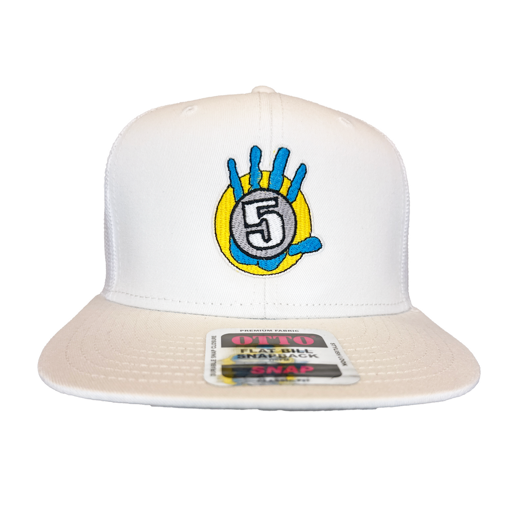 White Flat Bill with OG Logo