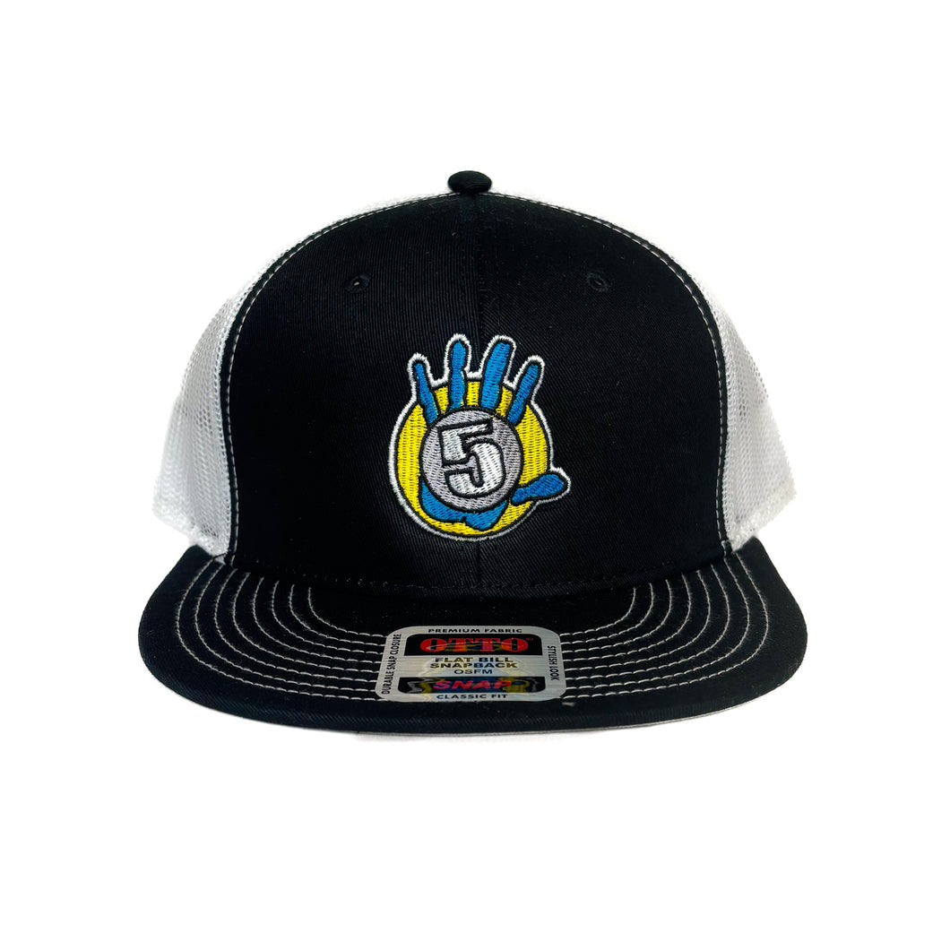 Black with OG- White Mesh Flat Bill