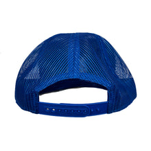 Load image into Gallery viewer, Blue Flat Bill with Stripes Logo
