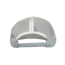 Load image into Gallery viewer, White Flat Bill with Stripes Logo
