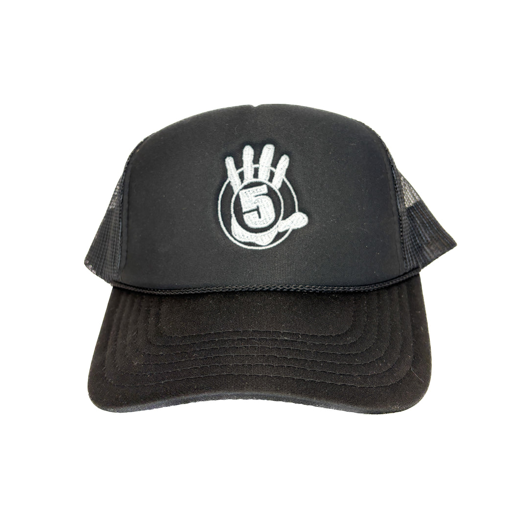 Black Foam Trucker with White Logo