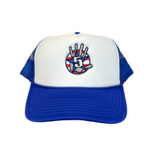 Load image into Gallery viewer, Blue Foam Trucker with Stripes Logo
