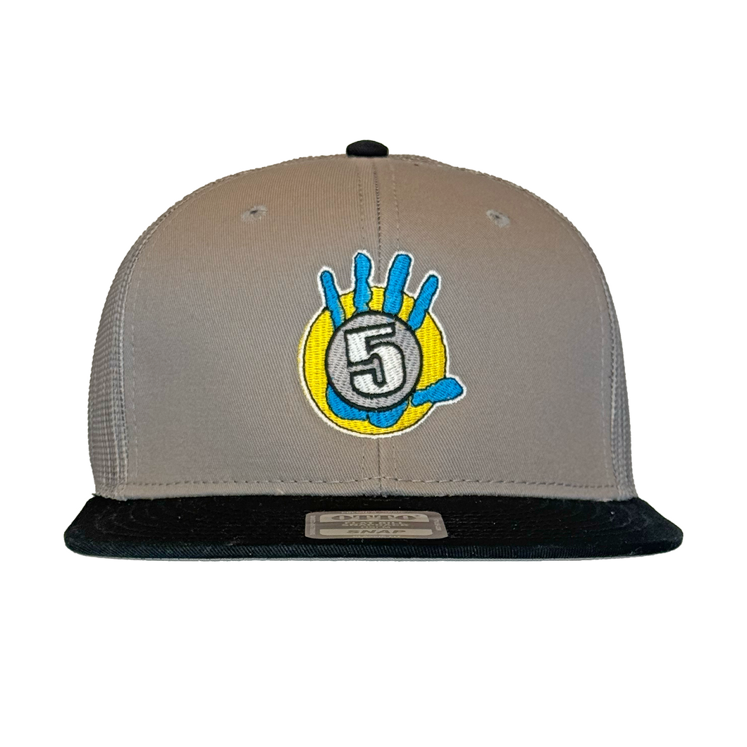 Gray Flat Bill with Black Bill and OG Logo