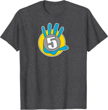 Load image into Gallery viewer, Dark gray t-shirt with High 5 Hand Logo
