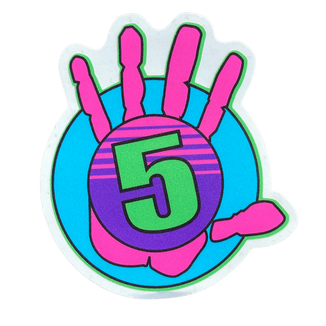 High 5 80s Retro Sticker